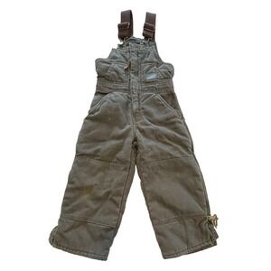 Walls Zero Zone Insulated Youth Work Bib Coveralls Size 6 Regular Brown Kids